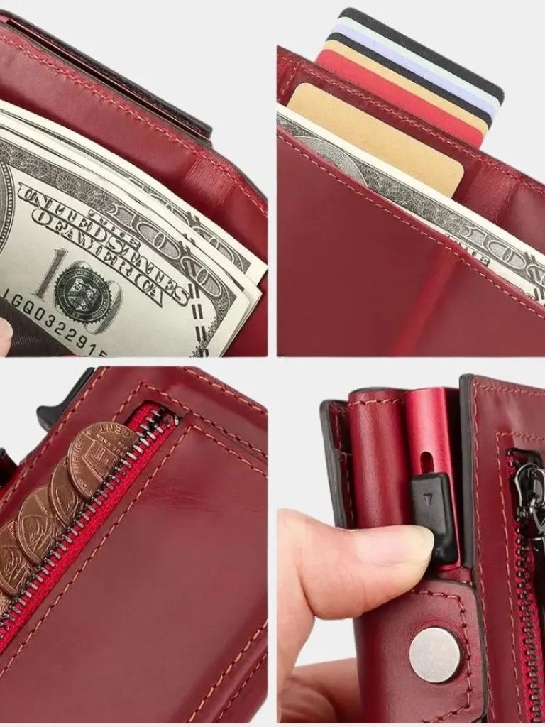 Leather Magnetic Anti-Scan Wallet