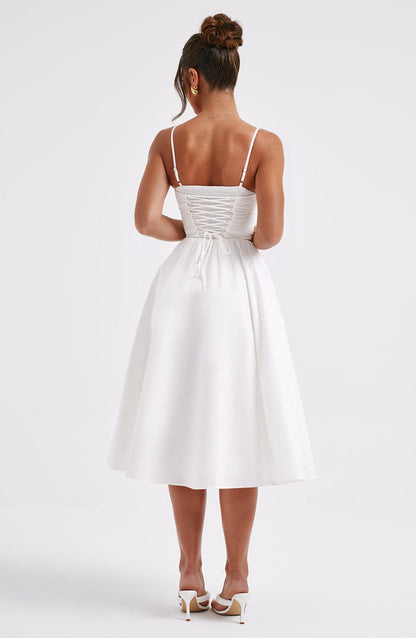 Mariella Midi Dress - Ecru