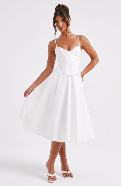 Mariella Midi Dress - Ecru