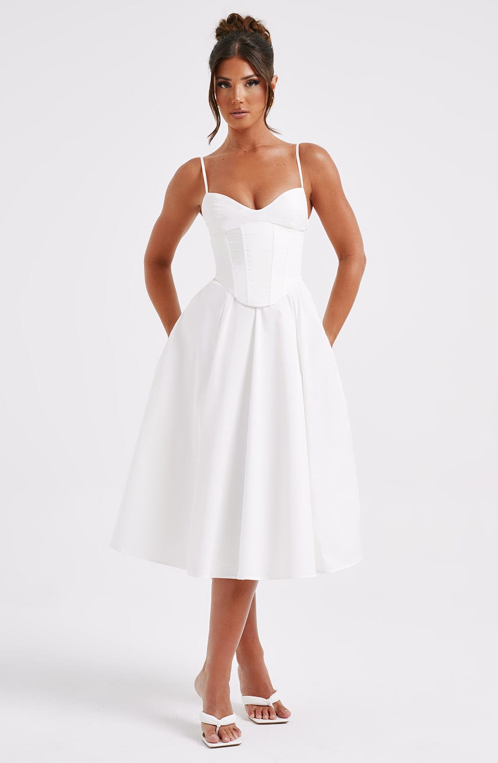 Mariella Midi Dress - Ecru