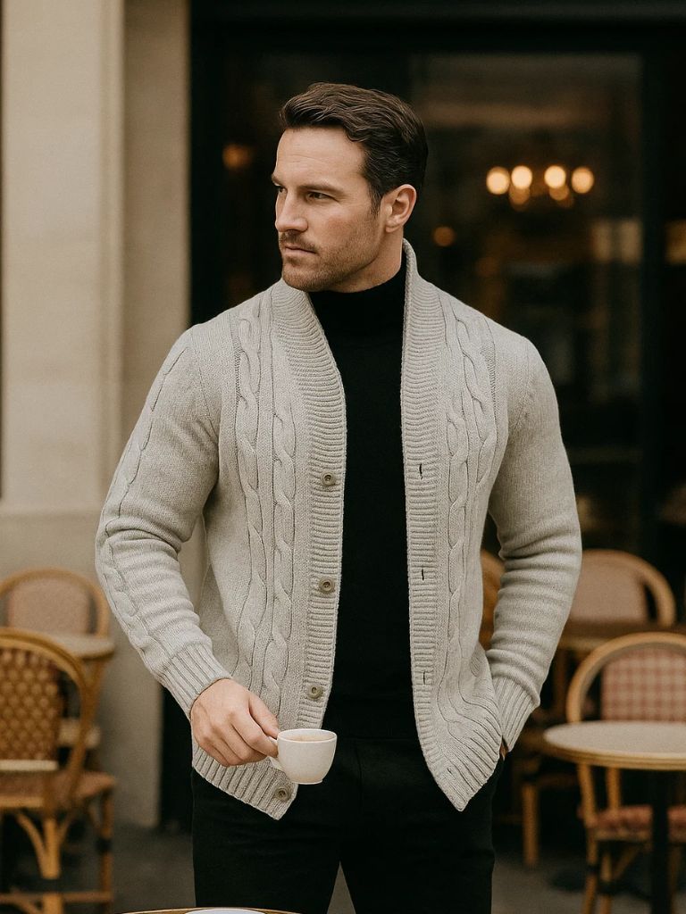 Men's Elegant Knitted Cardigan