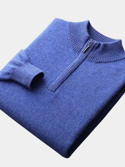 Merino Sweater with Half-Zip
