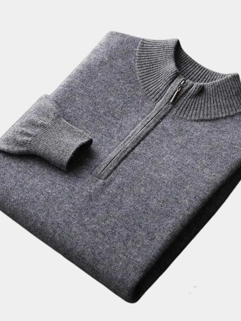 Merino Sweater with Half-Zip