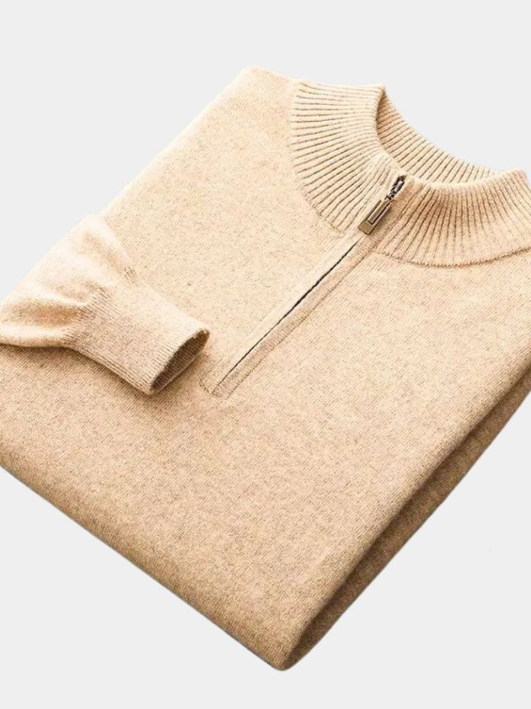 Merino Sweater with Half-Zip