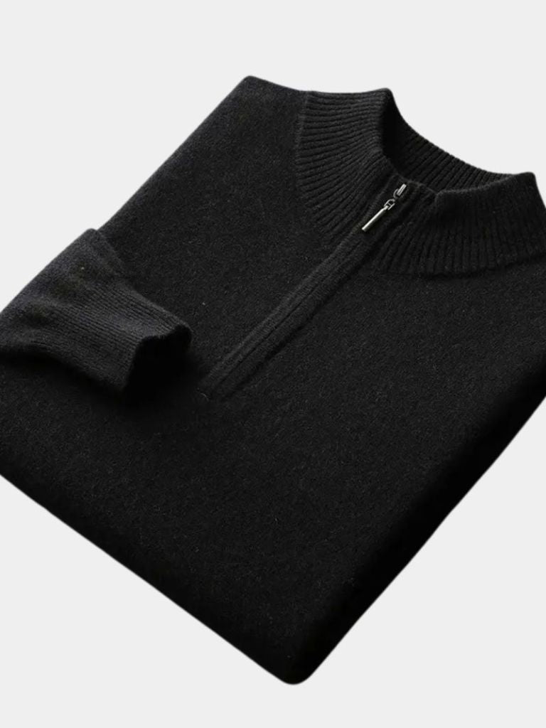 Merino Sweater with Half-Zip