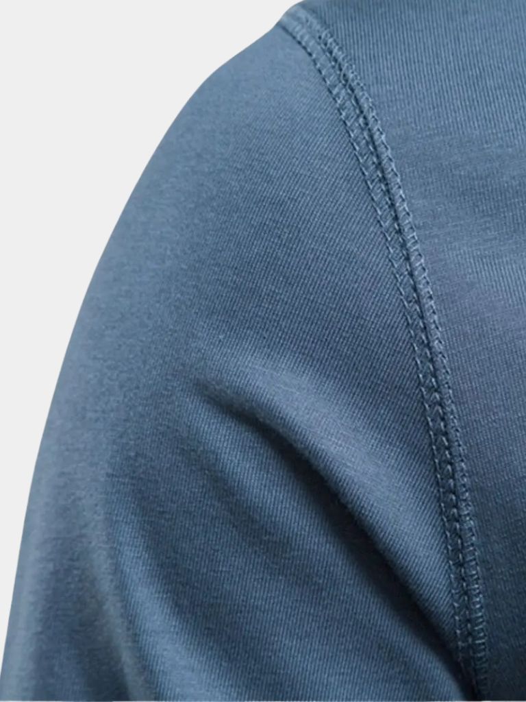 Minimalist Long Sleeve Henley T-Shirt