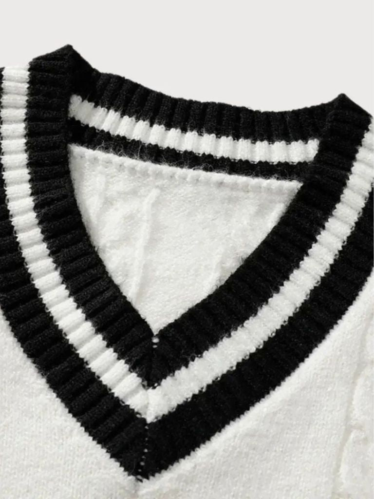 Minimalist Sweater with V-Neck