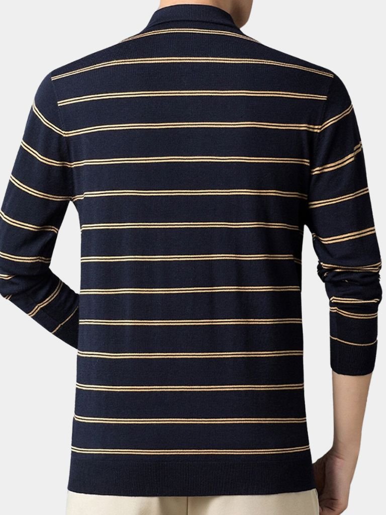 Nautical Striped Polo Shirt