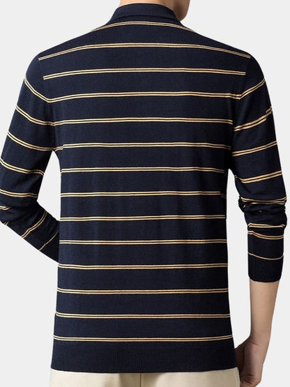 Nautical Striped Polo Shirt