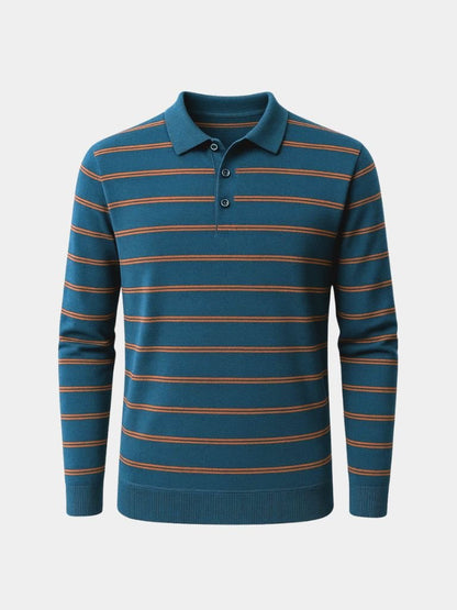 Nautical Striped Polo Shirt