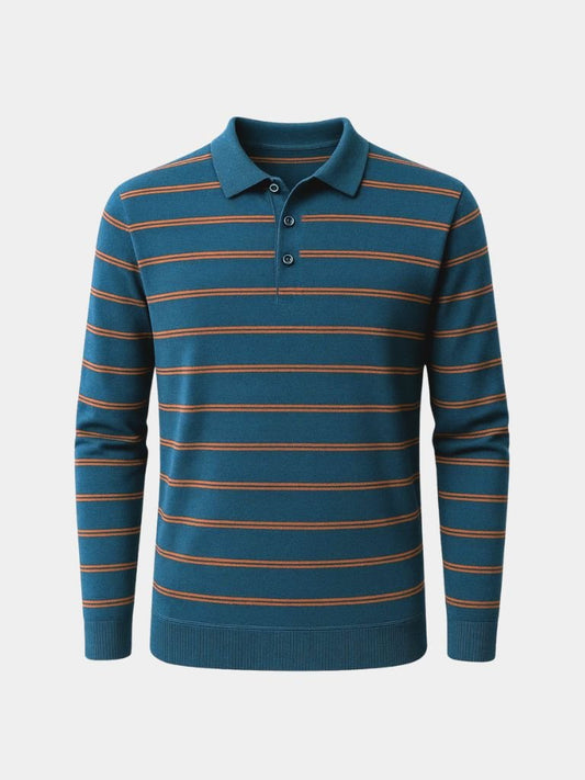 Nautical Striped Polo Shirt