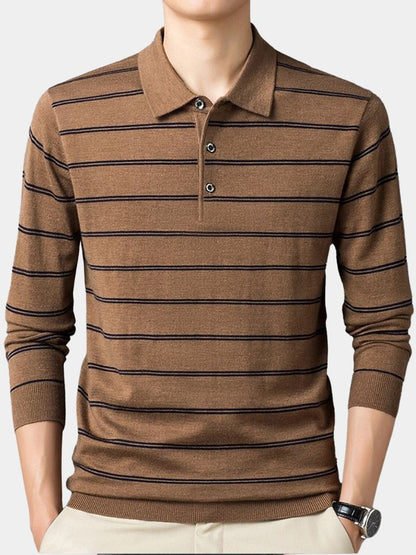 Nautical Striped Polo Shirt