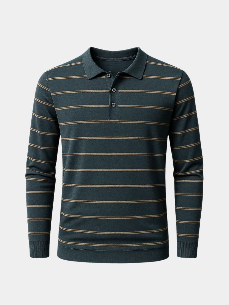 Nautical Striped Polo Shirt