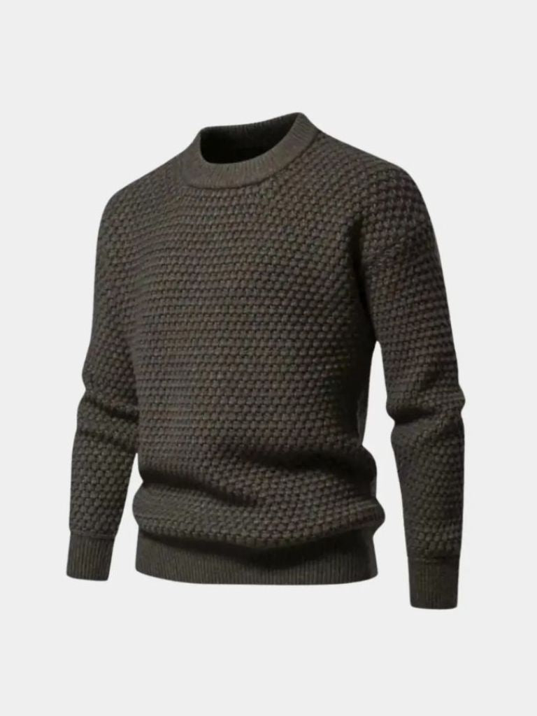 Textured Pullover of Old Money
