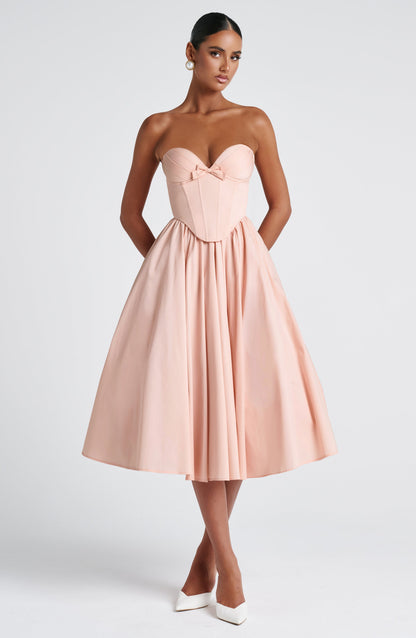 Prim Midi Dress - Sweet Peach