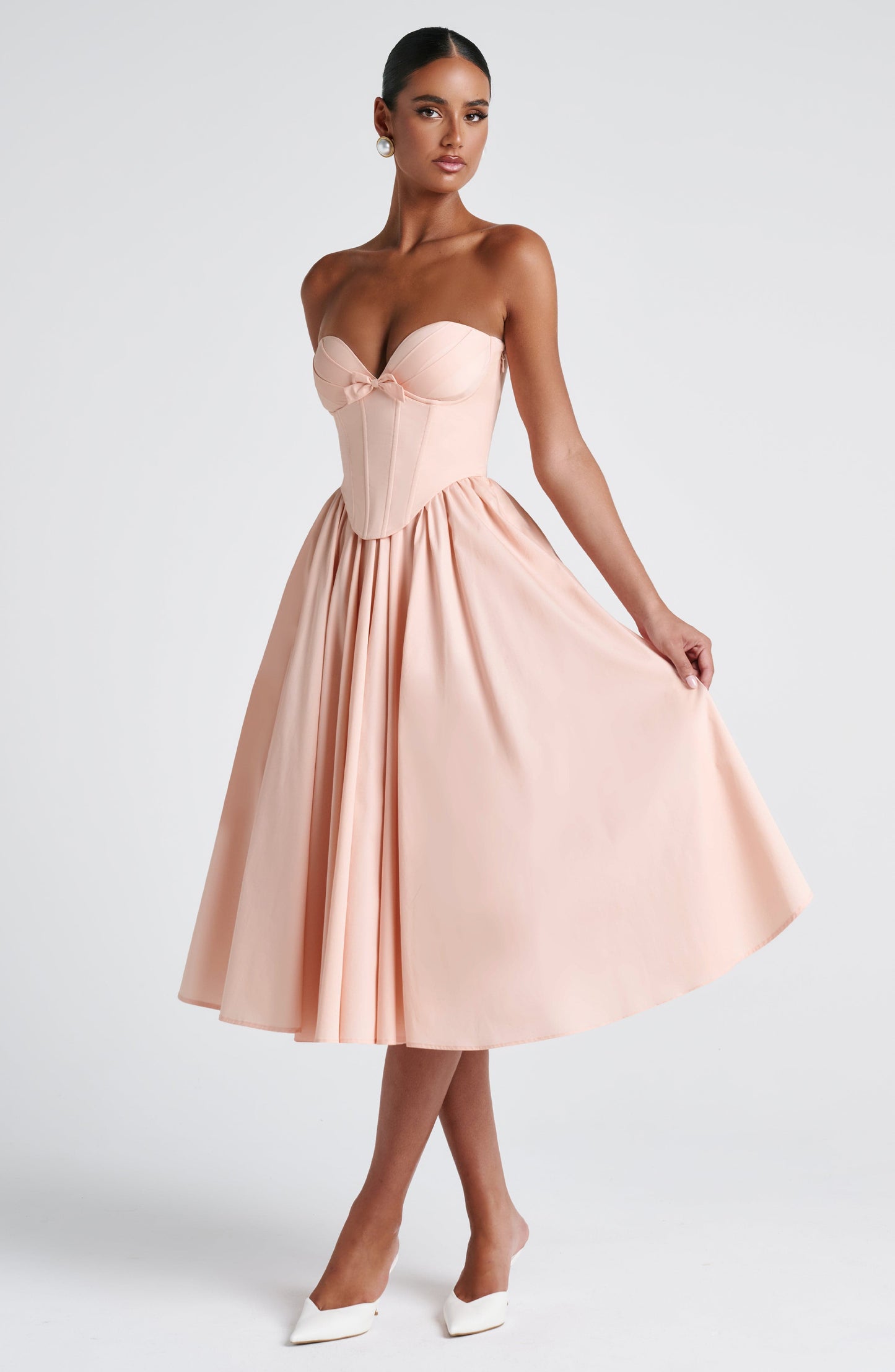 Prim Midi Dress - Sweet Peach