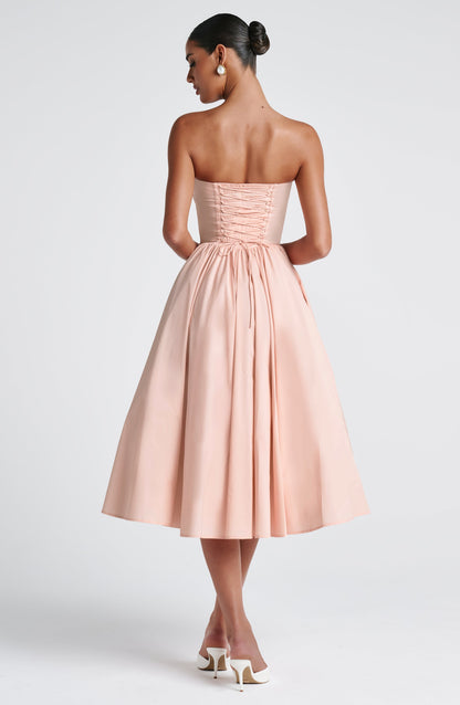 Prim Midi Dress - Sweet Peach