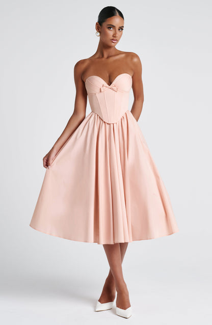 Prim Midi Dress - Sweet Peach