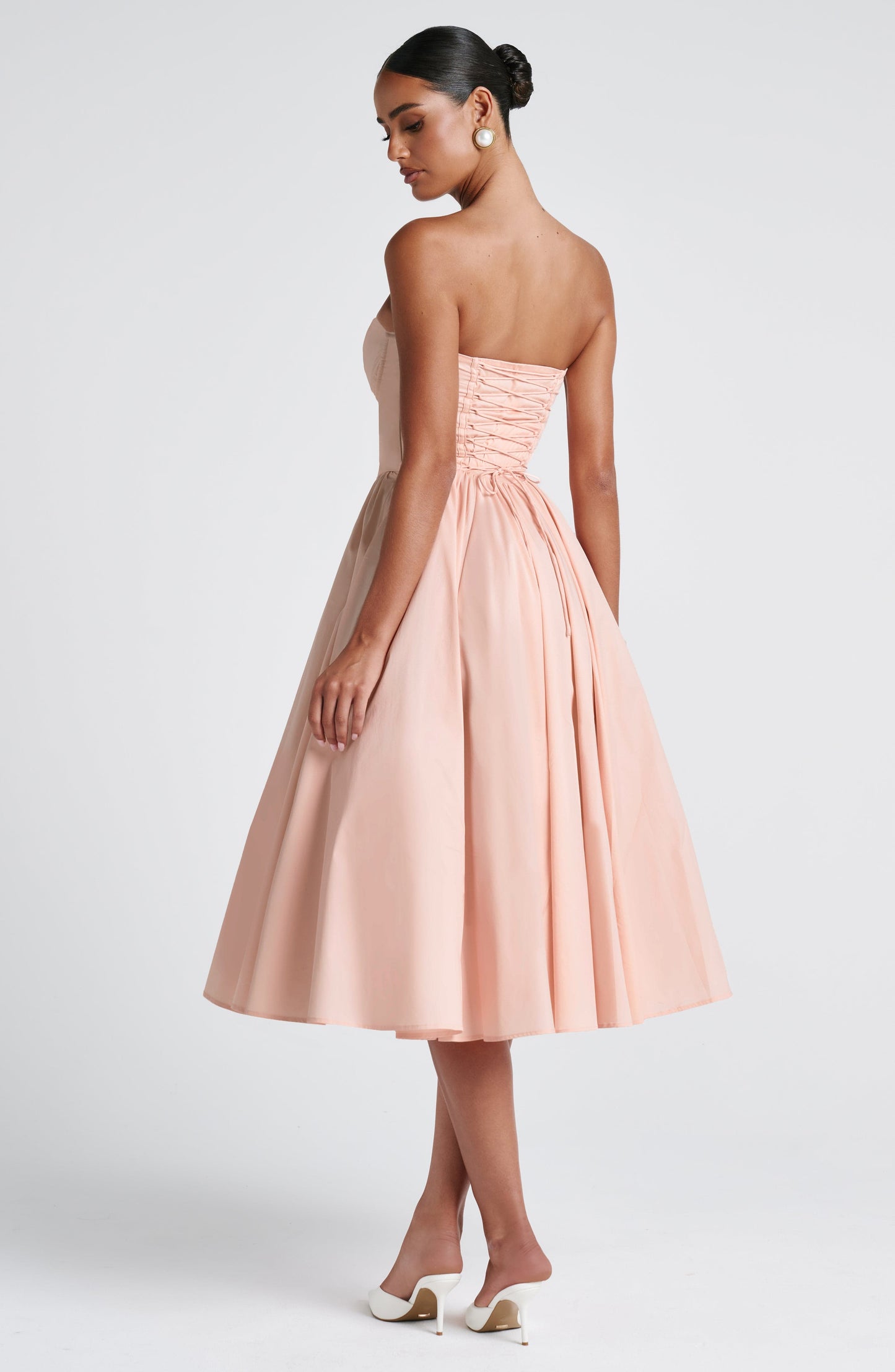 Prim Midi Dress - Sweet Peach