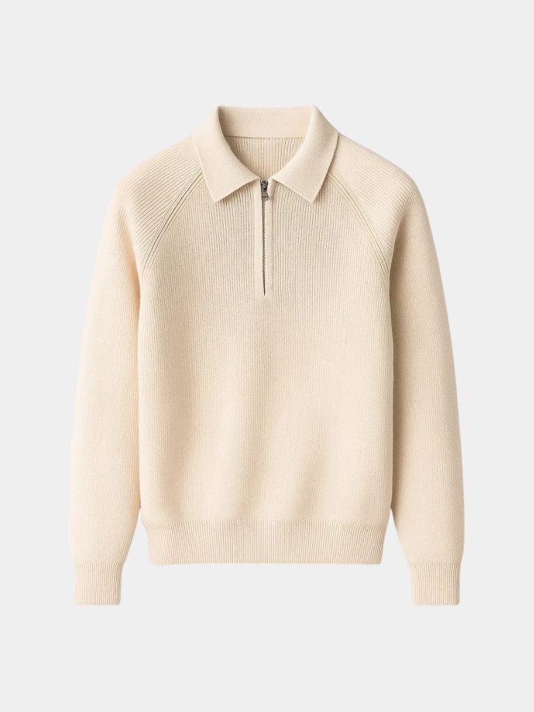 Raglan Sweater with Quarter Zip