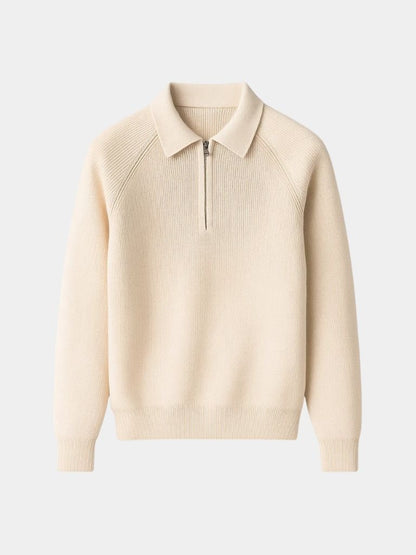 Raglan Sweater with Quarter Zip