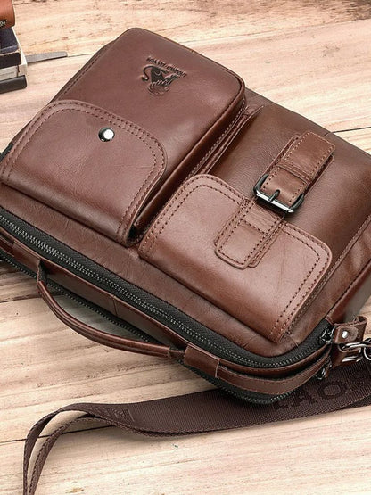 Retro Leather Square Shoulder Bag