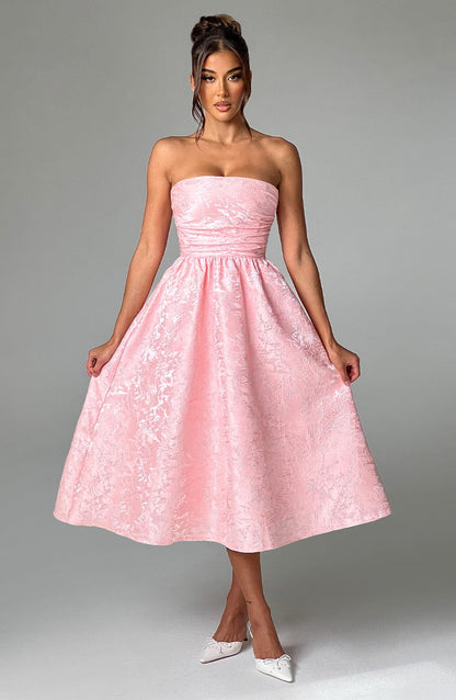 Saoirse Midi Dress - Pink
