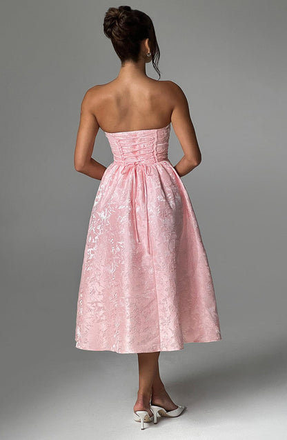Saoirse Midi Dress - Pink