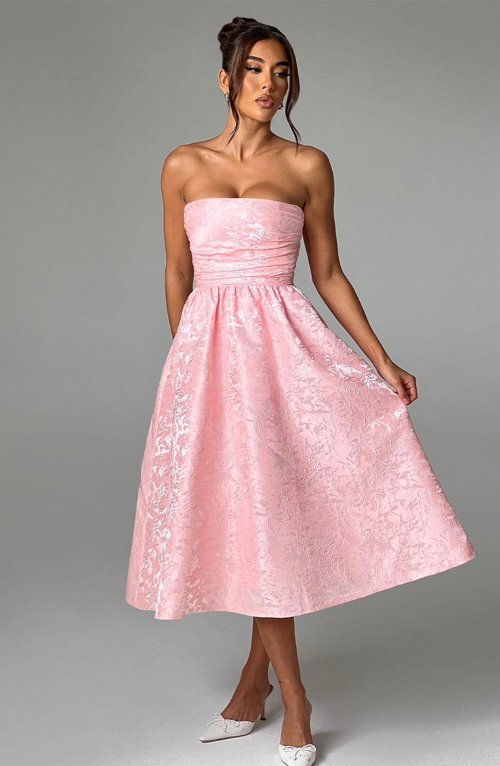 Saoirse Midi Dress - Pink