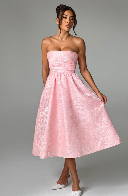 Saoirse Midi Dress - Pink