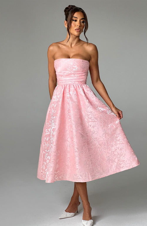 Saoirse Midi Dress - Pink