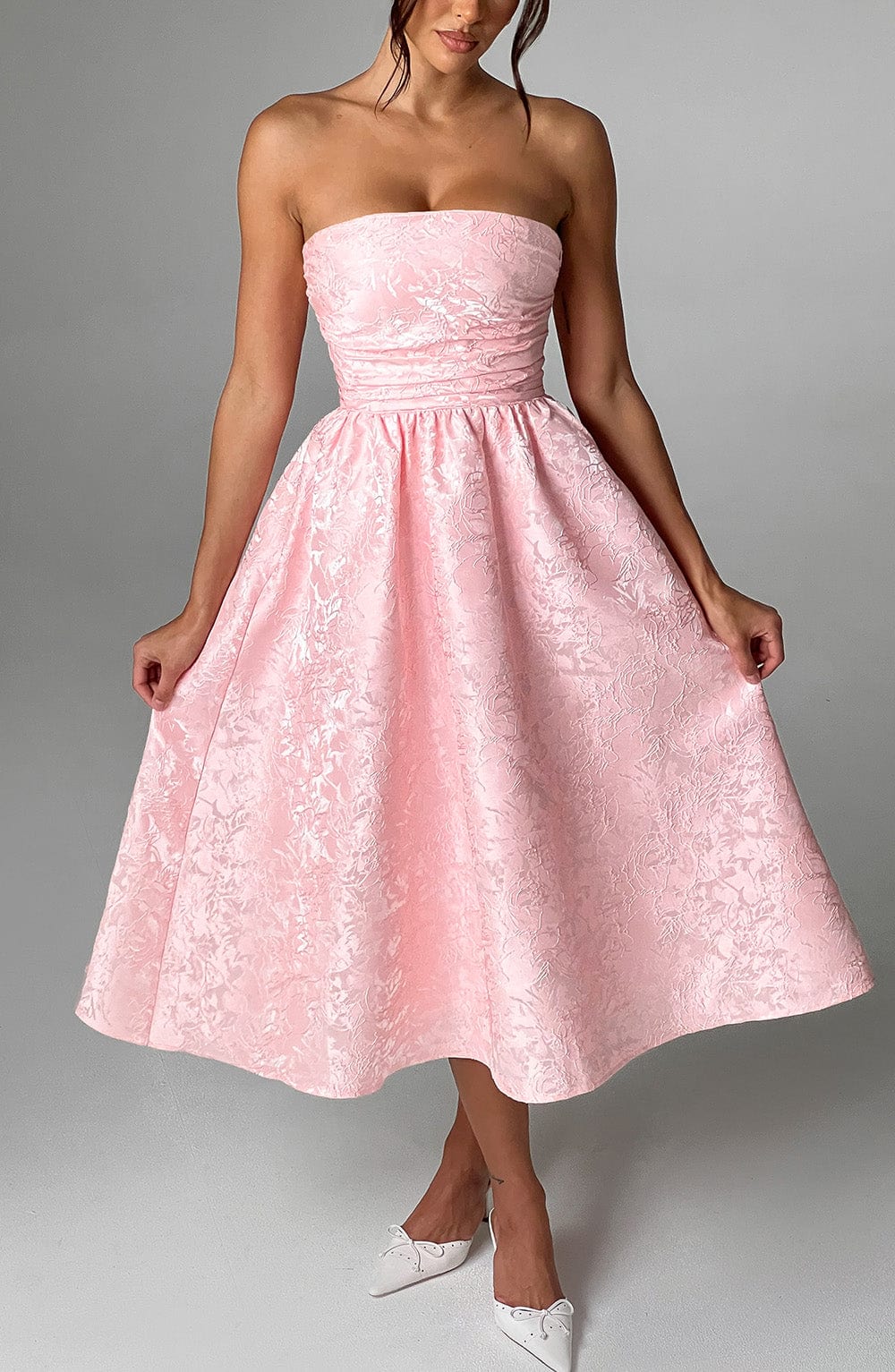 Saoirse Midi Dress - Pink