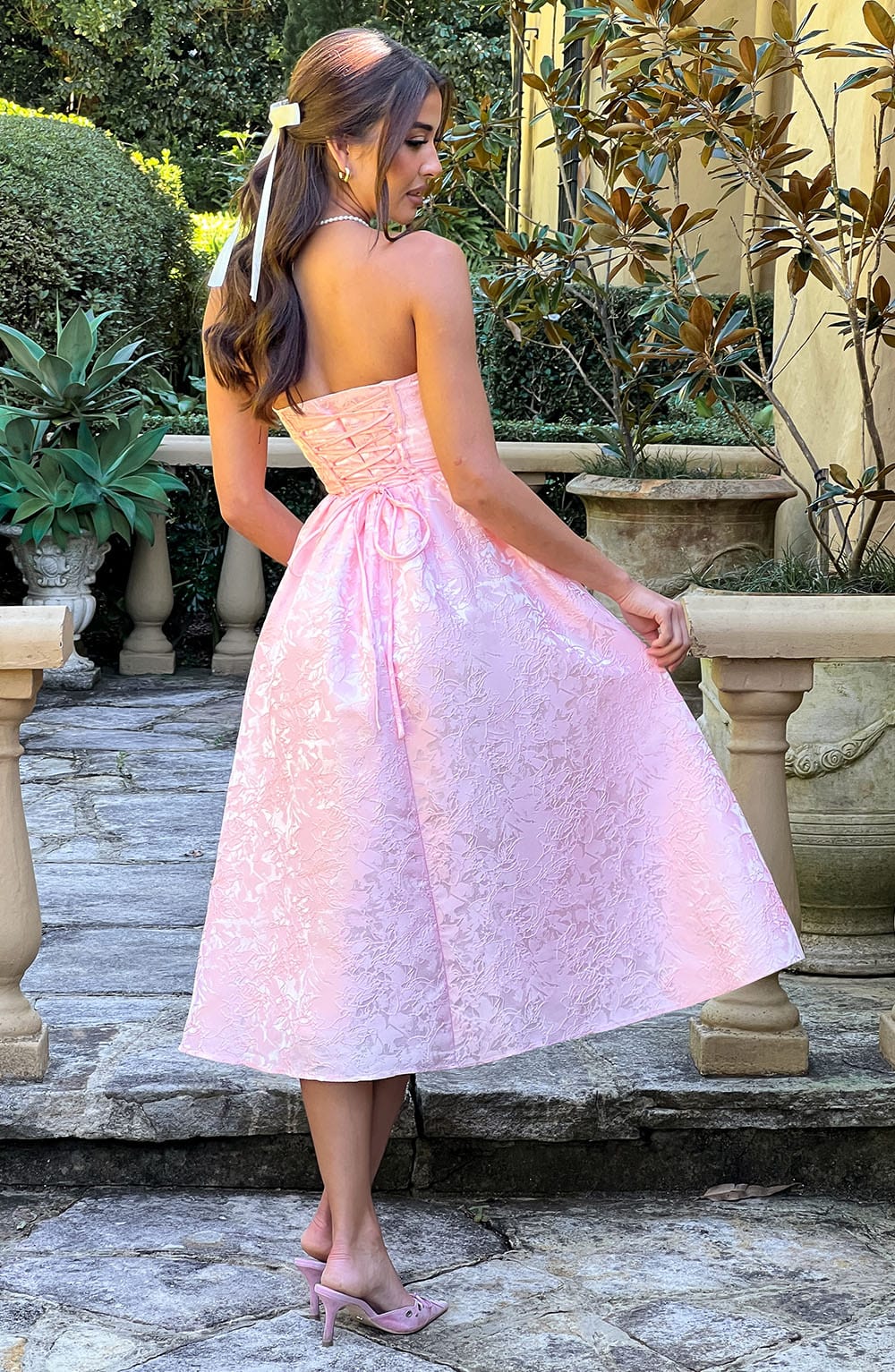 Saoirse Midi Dress - Pink
