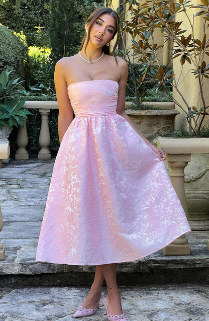 Saoirse Midi Dress - Pink