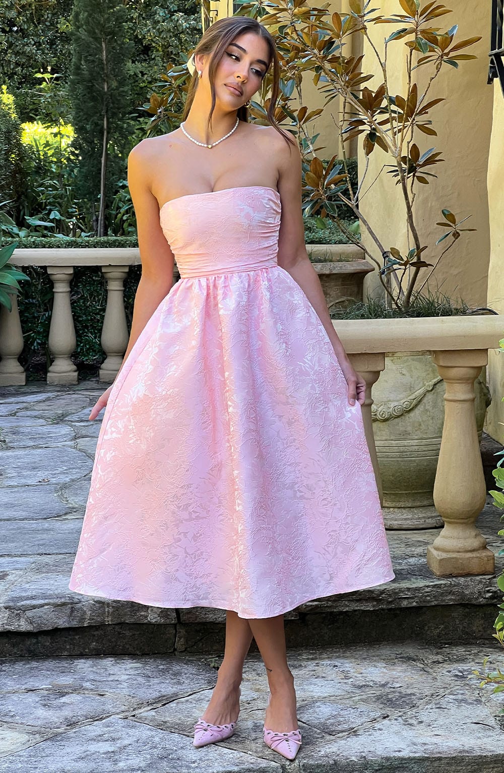Saoirse Midi Dress - Pink