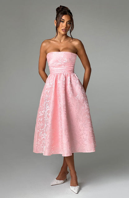 Saoirse Midi Dress - Pink