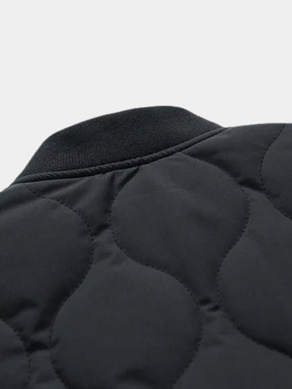 Padded Bomber Jacket with Sherpa Sleeves