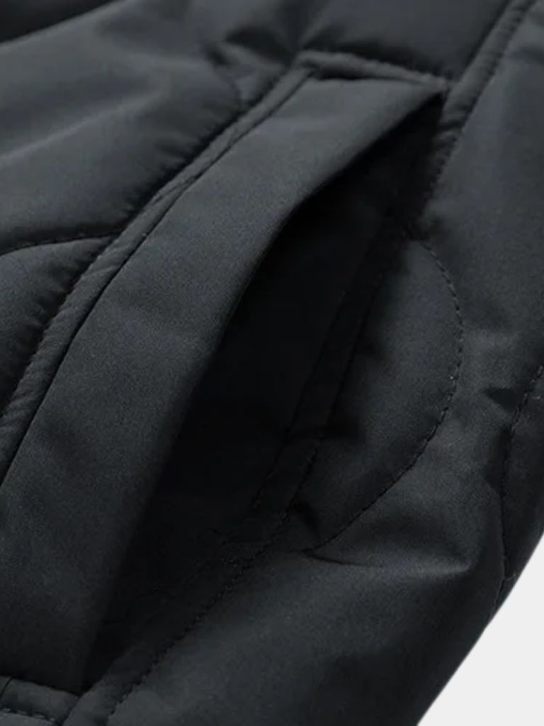 Padded Bomber Jacket with Sherpa Sleeves