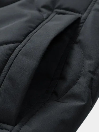 Padded Bomber Jacket with Sherpa Sleeves