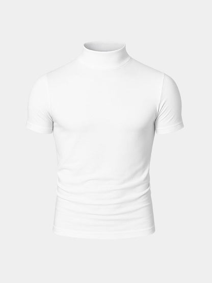 Solid Casual Turtleneck Top