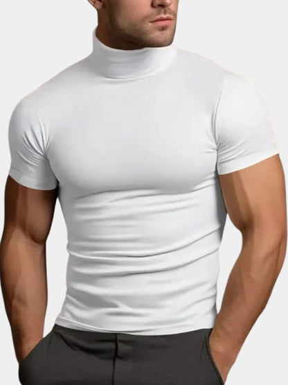 Solid Casual Turtleneck Top