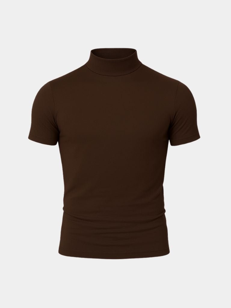 Solid Casual Turtleneck Top