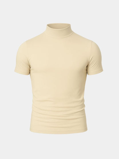 Solid Casual Turtleneck Top
