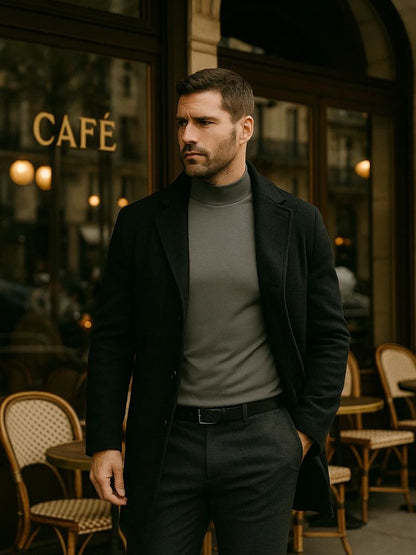 Solid Casual Turtleneck Top