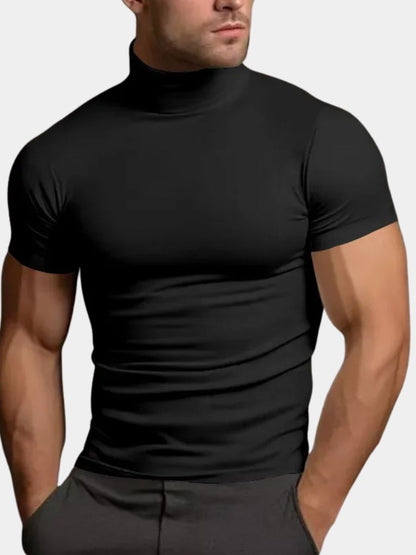 Solid Casual Turtleneck Top