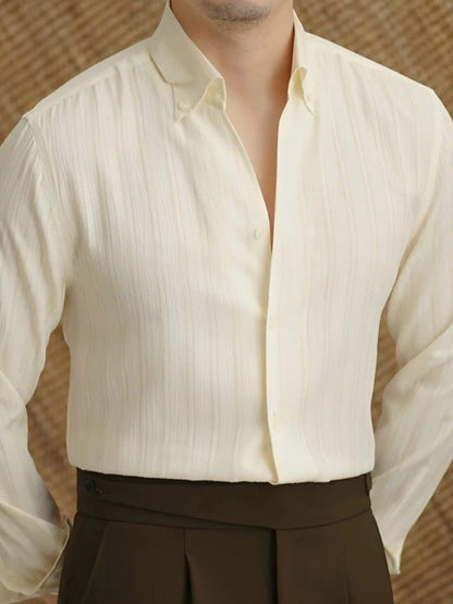 Striped Button-Up Shirt