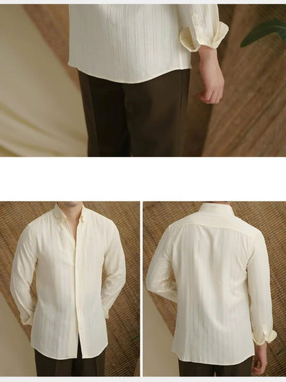 Striped Button-Up Shirt