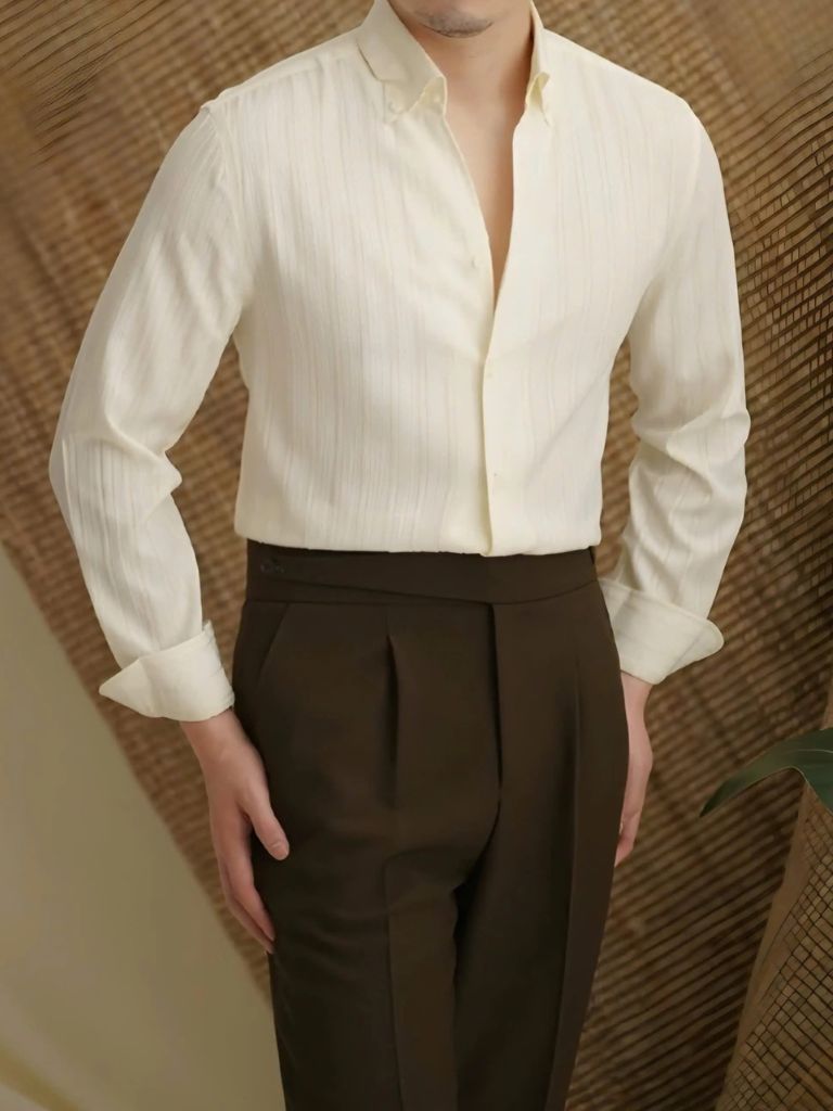 Striped Button-Up Shirt