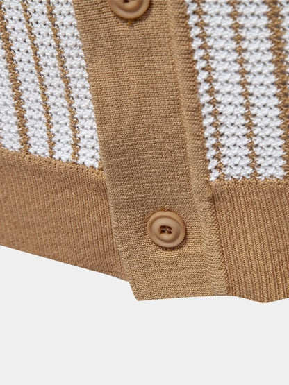 Striped Knit Polo
