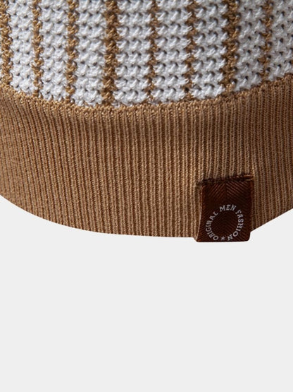 Striped Knit Polo